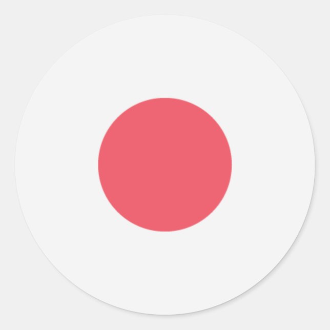Adesivo Redondo Bandeira do Japão (Frente)