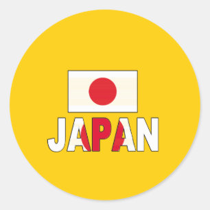 Adesivo Redondo Bandeira do Japão