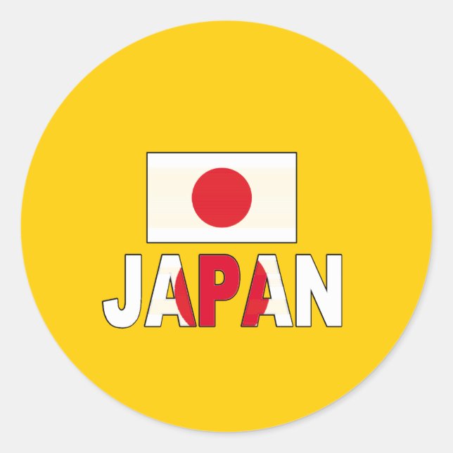Adesivo Redondo Bandeira do Japão (Frente)