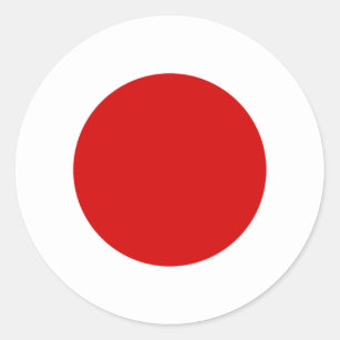 Adesivo Redondo Bandeira do Japão