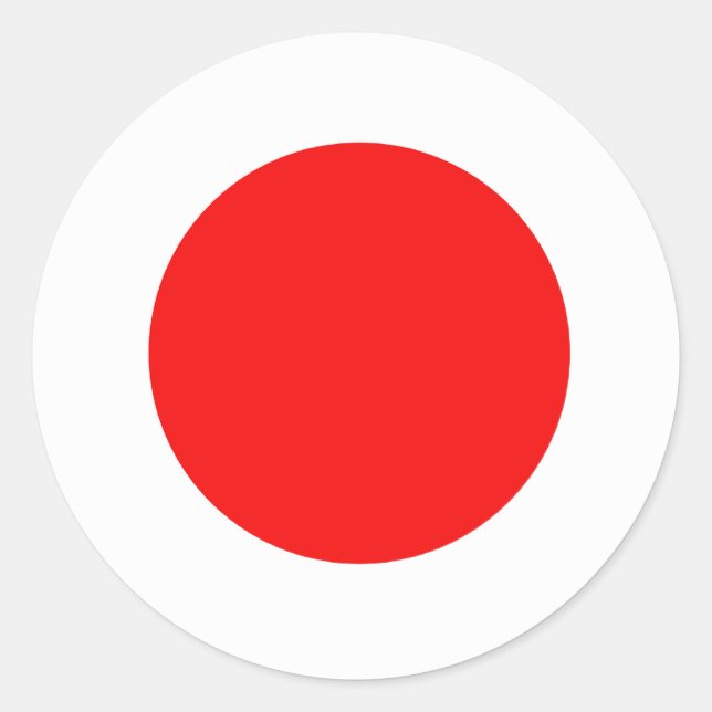 Adesivo Redondo Bandeira do Japão (Frente)