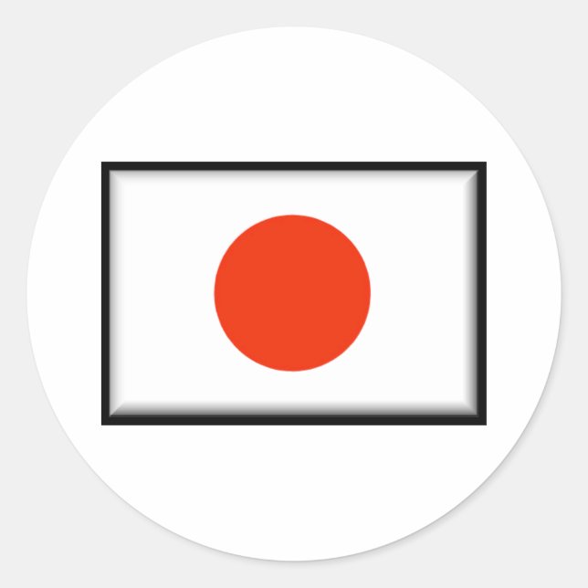 Adesivo Redondo Bandeira do Japão (Frente)