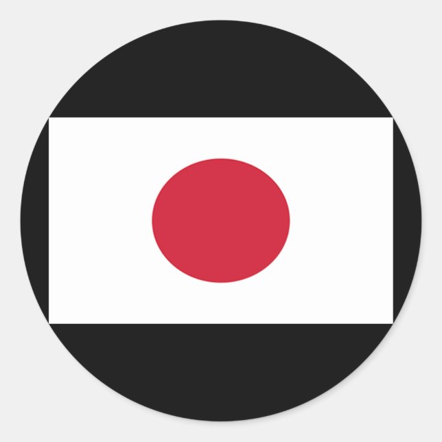 Adesivo Redondo Bandeira do Japão (Frente)