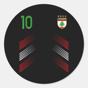 Adesivo Redondo Bandeira do Líbano Amantes do Orgulho Libanês