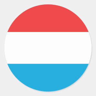 Adesivo Redondo Bandeira do Luxemburgo