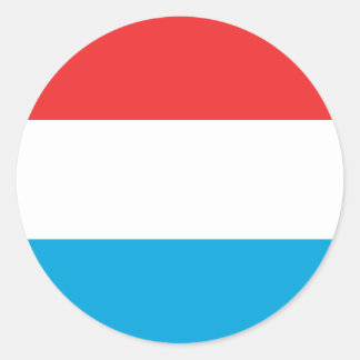 Adesivo Redondo Bandeira do Luxemburgo