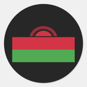 Adesivo Redondo Bandeira do Malawi