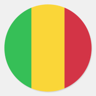 Adesivo Redondo Bandeira do Mali, Bandeira do Mali