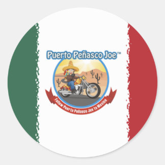 Adesivo Redondo Bandeira do México