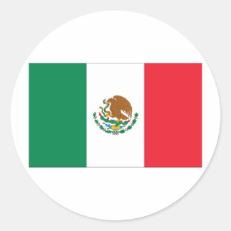 Adesivo Redondo Bandeira do México