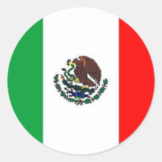 ADESIVO REDONDO BANDEIRA DO MÉXICO - BANDEIRA MEXICANA NACIONAL