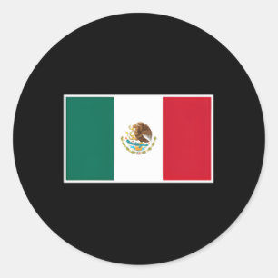 Adesivo Redondo Bandeira do México com cores nacionais mexicanas