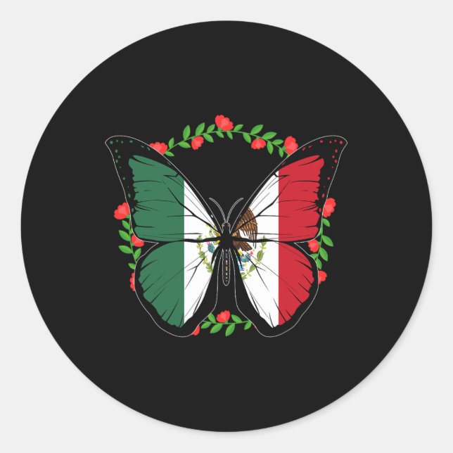 Adesivo Redondo Bandeira do México Dia da Independência Homens Mex (Frente)