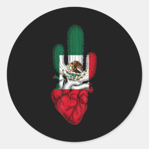 Adesivo Redondo bandeira do méxico orgulho mexicano raízes mexican