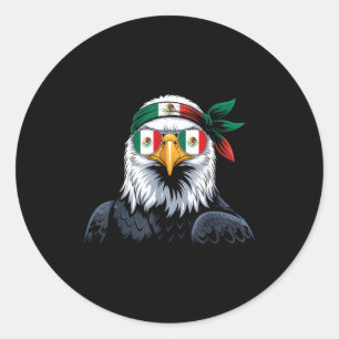 Adesivo Redondo bandeira do méxico orgulho mexicano raízes mexican