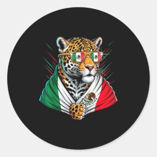 Adesivo Redondo Bandeira do México Orgulho Mexicano Raízes Mexican