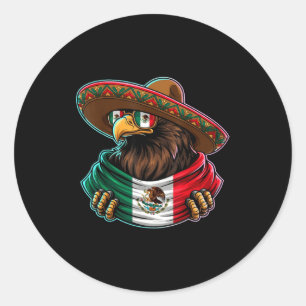Adesivo Redondo bandeira do méxico orgulho mexicano raízes mexican