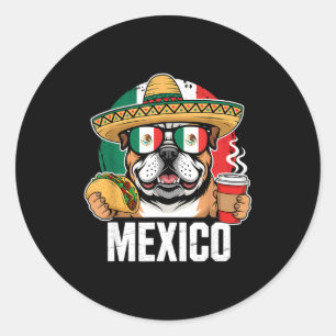 Adesivo Redondo Bandeira do México Orgulho Mexicano Raízes Mexican