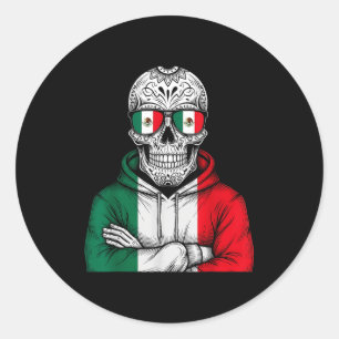 Adesivo Redondo bandeira do México orgulho mexicano raízes mexican