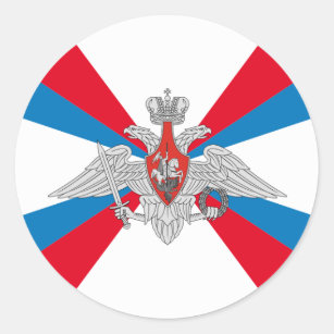 Adesivo Quadrado Rússia Bandeira Emblem Federação Russa