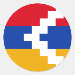 Adesivo Redondo Bandeira do Nagorno-Karabakh