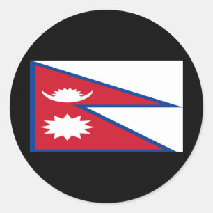 Adesivo Redondo Bandeira do Nepal
