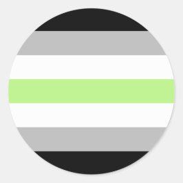 Adesivo Redondo Bandeira do Orgulho Agênero – Identidade LGBTQIA+