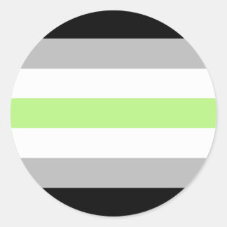 Adesivo Redondo Bandeira do Orgulho Agênero – Identidade LGBTQIA+