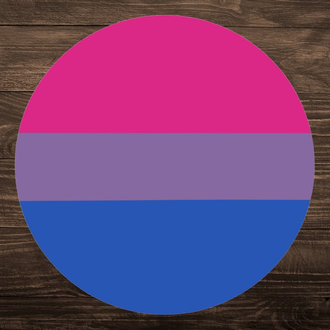 Adesivo Redondo Bandeira do Orgulho Bissexual (Criador carregado)