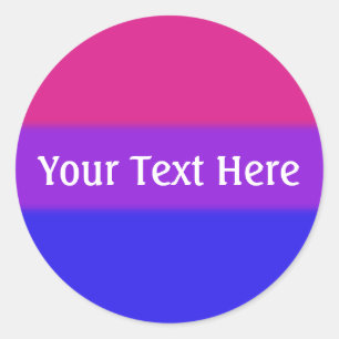 Adesivo Redondo Bandeira do Orgulho Bissexual de Queda