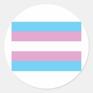 Adesivo Redondo Bandeira do orgulho do Transgender