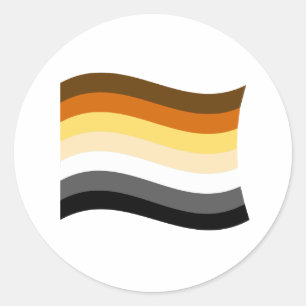 Adesivo Redondo Bandeira do orgulho do urso