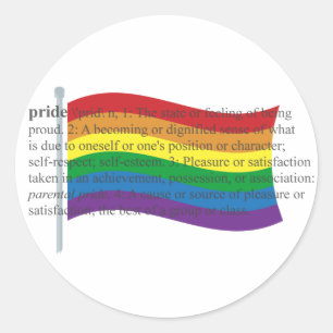 Adesivo Redondo Bandeira do orgulho gay