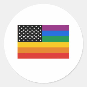 Adesivo Redondo Bandeira do orgulho gay
