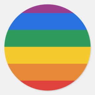 Adesivo Redondo Bandeira do orgulho gay