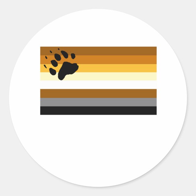 Adesivo Redondo bandeira do orgulho humor gay (Frente)