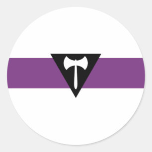 Adesivo Redondo Bandeira do Orgulho Lésbico