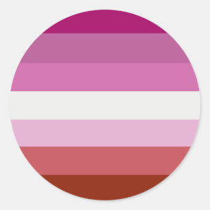 Adesivo Redondo Bandeira do Orgulho Lésbico
