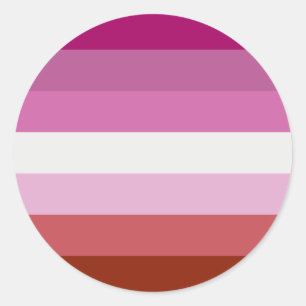 Adesivo Redondo Bandeira do Orgulho Lésbico
