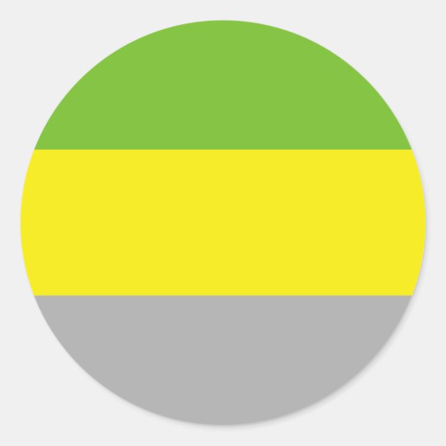Adesivo Redondo Bandeira do Orgulho Litromântico (Frente)