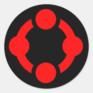 Adesivo Redondo Bandeira do Orgulho Niche (Preto)