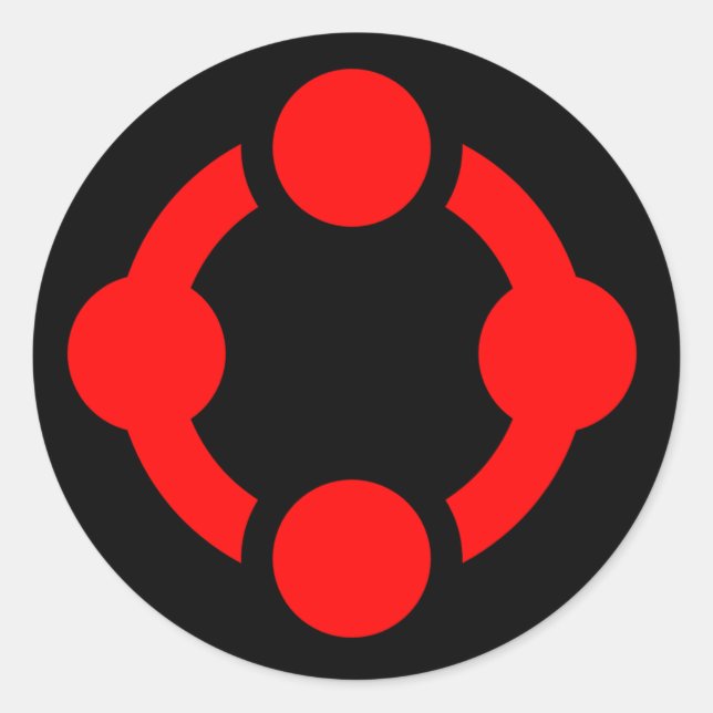 Adesivo Redondo Bandeira do Orgulho Niche (Preto) (Frente)