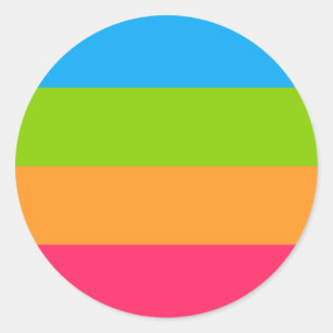 Adesivo Redondo Bandeira do Orgulho Panoromânico