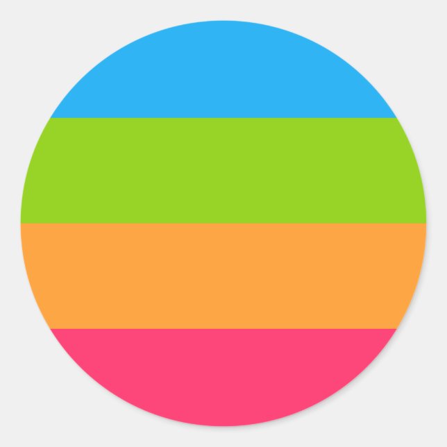 Adesivo Redondo Bandeira do Orgulho Panoromânico (Frente)