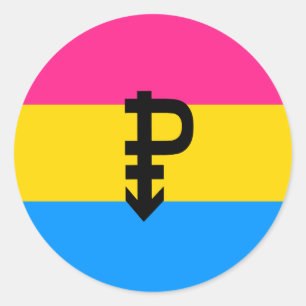 Adesivo Redondo Bandeira do Orgulho Pansexual