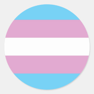 Adesivo Redondo Bandeira do Orgulho Trans