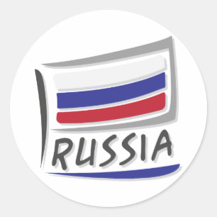 Adesivo Redondo Bandeira do Orgulho X da Rússia