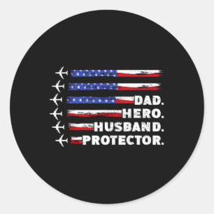 Adesivo Redondo Bandeira do Pai de Proteção Patriótica nos Estados