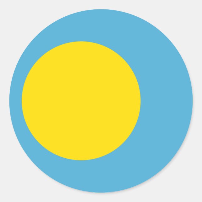 Adesivo Redondo Bandeira do Palau Sticker (Frente)
