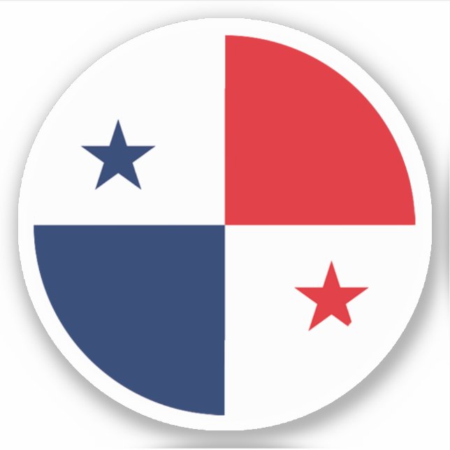 Adesivo Redondo Bandeira do Panamá (Frente)